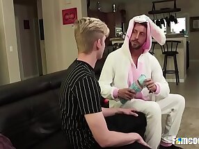 Dad Dresses Up As The Easter Bunny To Put An Egg Up Sons Ass